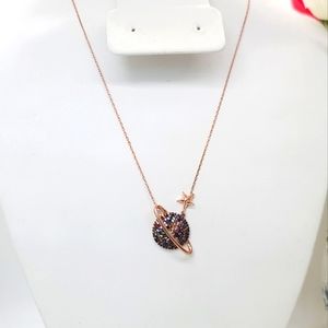 Colorful Planet Saturn Necklace